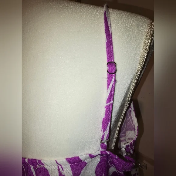 Purple Hawaiian Style Dress Large - Picture 9 of 14